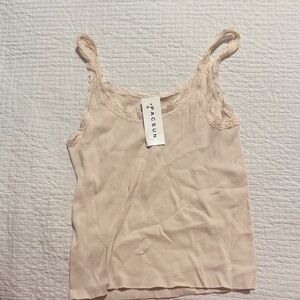 PacSun Beige Lace-Trim Camisole